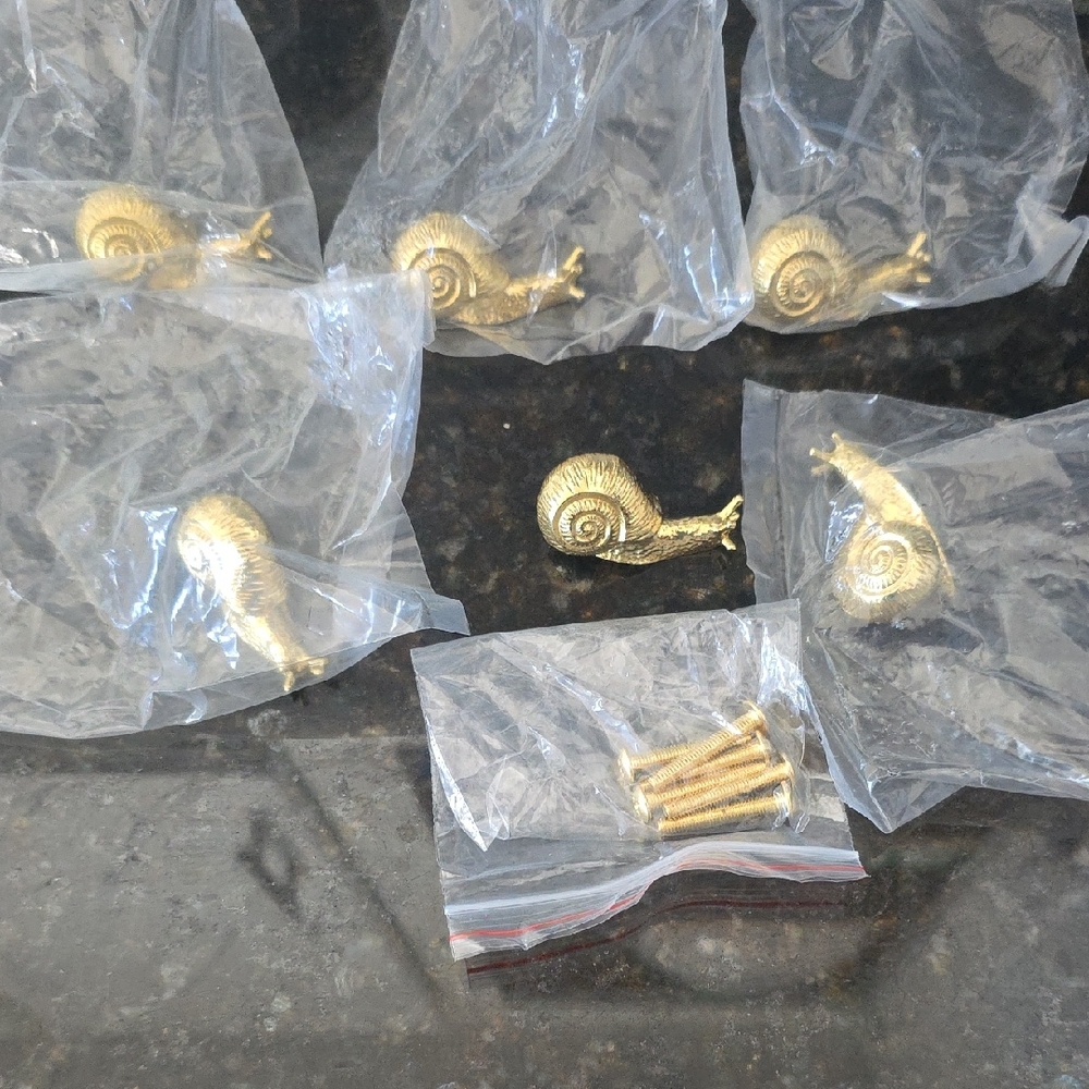 Gold Snail Drawer Pulls